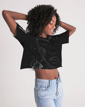 Load image into Gallery viewer, Women&#39;s Lounge Cropped Tee Black
