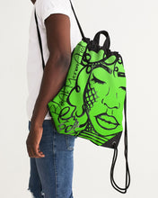 Load image into Gallery viewer, Canvas Drawstring Bag Lime

